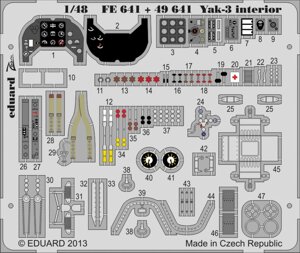 Як-3 інтер'єр S. A. 1/48 EDUARD FE641