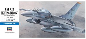 F-16B Plus Fighting Falcon. Збірна модель літака у масштабі 1/72. HASEGAWA 00444