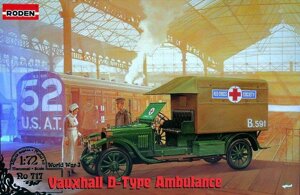 VAUXHALL D-TYPE STAFF AMBULANCE. 1/72 RODEN 717