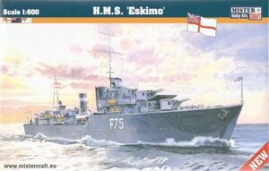 H. M. S. Eskimo. Збірна модель корабля в масштабі 1/600. MISTER CRAFT S-92