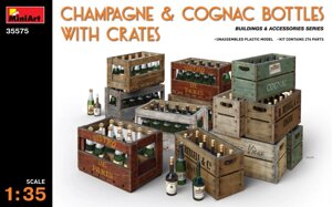 Пляшки шампанського і коньяку з ящиками. 1/35 MINIART 35575
