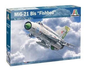 МіГ-21 Біс '' Fishbed '' Збірна модель радянського винищувача. 1/72 ITALERI 1427