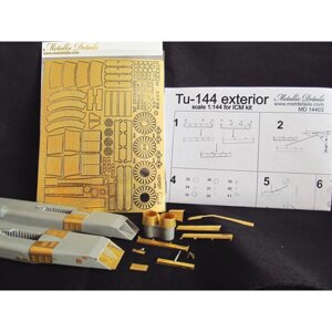 Ту-144 (ICM) фототравлення для збірної моделі. 1/144 METALLIC DETAILS MD14403