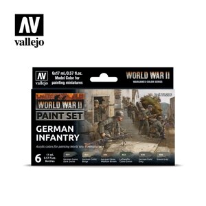 Набір акрилових фарб для німецької піхоти Другої світової війни. VALLEJO 70206