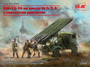 БМ-13-16 W. O. T. 8 на шасі з розрахунком. 1/35 ICM 35592