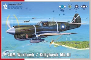 P-40M Warhawk. Збірна модель літака в масштабі 1/72. SPECIAL HOBBY SH72382