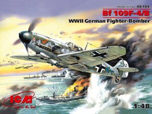 Німецький винищувач Messerchmitt Bf 109F-4/B. 1/48 ICM 48104