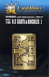 Фототравлення. Сидіння і прив'язні ремені для літаків США WWII, набір 1. 1/48 LION ROAR LE48001