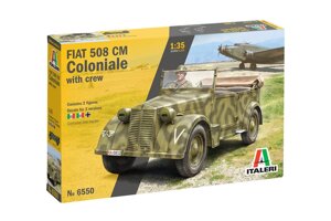 Fiat 508 CM Coloniale із екіпажем. Модель у масштабі 1/35. ITALERI 6550