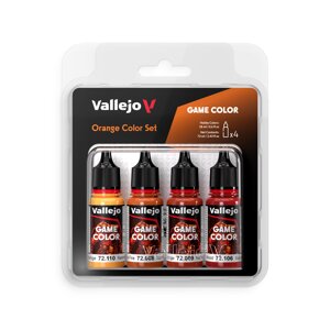 Набір фарб Orange Color Set (4x18ml). VALLEJO Game Color 72381