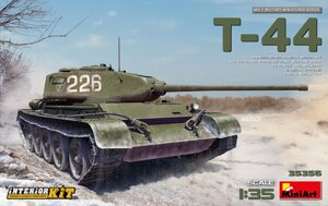 Радянський танк T-44 з інтер'єром. Збірна модель танка в масштабі 1/35. MINIART 35356