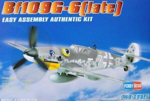 BF109G6 (LATE). Збірна модель німецького літака в масштабі 1/72. HOBBY BOSS 80226