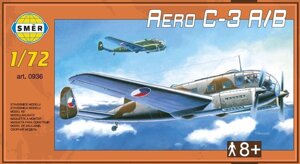Aero C-3 A / B. Збірна модель літака в масштабі 1/72. SMER 0936