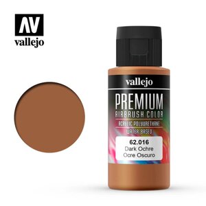 Темна охра. Фарба акрил-поліуретанова 60 мл. VALLEJO PREMIUM COLLOR 62016