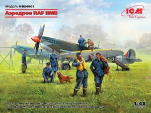 Аеродром RAF. 2 моделі літаків Спітфайр Mk. IX, Спітфайр Mk. VII і набір фігур. 1/48 ICM DS4802