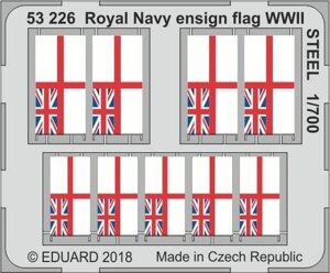 Прапори Royal Navy часів Другої Світової, сталь. 1/700 EDUARD 53226