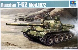 Т-62 1972 р Збірна модель радянського танка в масштабі 1/35. TRUMPETER 00377