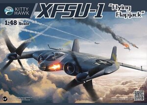 XF5U-1 Flying Flapjack USN збірна пластикова модель літаючої коржі 1/48 kitty hawk. експериментальний винищувач