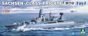 Фрегат класу Sachsen (3в1). Збірна модель у масштабі 1/350 TAKOM 6001