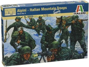Італійська гірська піхота в Альпах. Набір пластикових фігур. 1/72 ITALERI 6059