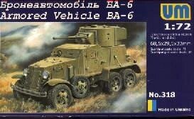 Збірна модель радянського бронеавтомобіля БА-6 в масштабі 1/72. UM 318