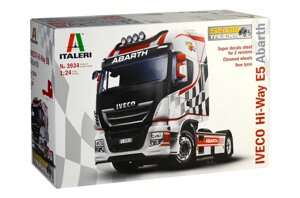 Збірна модель автомобіля тягача IVECO HI-WAY E5 ABARTH в масштабі 1/24. ITALERI 3934