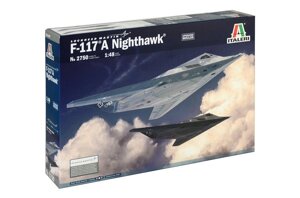 F-117 A NIGHTHAWK. Збірна модель літака в масштабі 1/48. ITALERI 2750