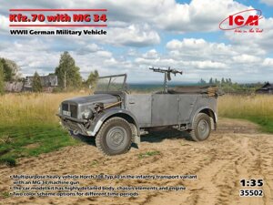 Kfz. 70 із кулеметом MG-34. Збірна модель німецького автомобіля у масштабі 1/35. ICM 35502