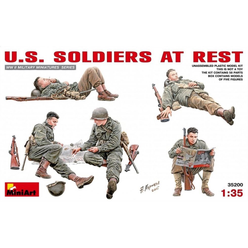 Американські солдати на відпочинку. 1/35 miniart 35200 - акції