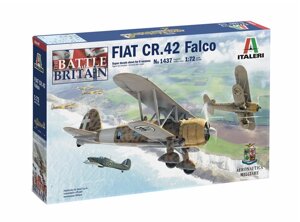 FIAT CR. 42 Falco. Збірна модель італійського літака в масштабі 1/72. ITALERI 1 437