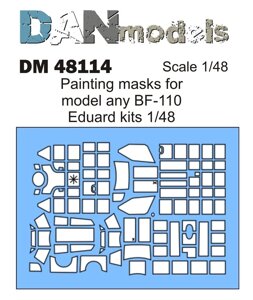 Маска для моделі літака BF-110 (Eduard). 1/48 DANMODELS DM48114