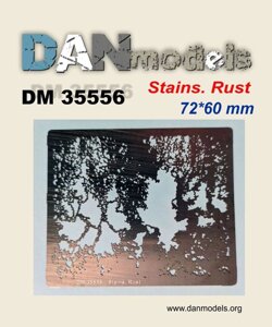 Трафарет №4 для нанесення плям іржі в масштабі 1/35. DANMODELS DM 35556