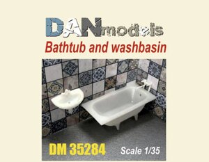 Набір ванна, раковина. Аксесуари для діорам. 1/35 DANMODELS DM35284