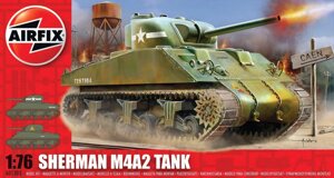 Sherman M4A2. Збірна модель британського танка в масштабі 1/76. AIRFIX 01303