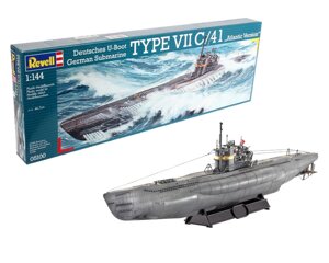 Збірна модель німецького підводного човна U-Boot Type VII C / 41 в масштабі 1/144. REVELL 05100
