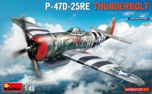 P-47D-25RE Thunderbolt Advanced Kit. Збірна модель літака у масштабі 1/48. MINIART 48001