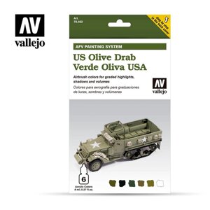 Набір колірної модуляції "US Army Olive Drab". VALLEJO 78402