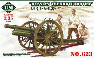 Тридюймівки 1902 року. Збірна модель російської гармати в масштабі 1/72. UMT 623