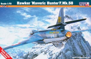 Hawker Maveric Hunter F. Mk. 58. Збірна модель літака в масштабі 1/72. MISTER CRAFT D-11