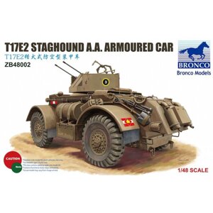 T17E2 Staghound AA (w / twin anti-aircraft Browning M2 .50 cal.). 1/48 BRONCO MODELS ZB48002