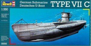 Type VII C German Submarine. Сборная модель немецкой подводной лодки в масштабе 1/350. REVELL 05093