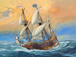 Подарунковий набір: модель корабля Mayflower з фарбами, пензлями та клеєм + постер. REVELL 05684