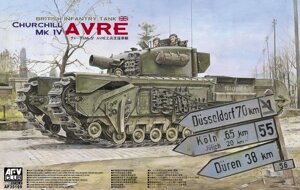 CHURCHILL MK. IV AVRE. Збірна модель британського танка в масштабі 1/35. AFV CLUB 35169