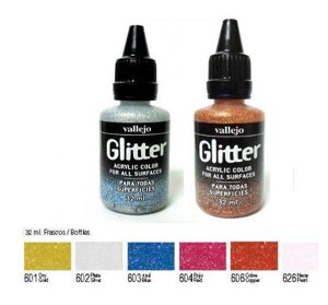 Фарби для текстилю GLITTER VALLEJO