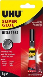 Універсальний секундний клей UHU Super Glue 3 м UHU 36015