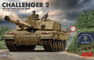 Challenger 2 з робочими траками. Збірна модель танка в масштабі 1/35. RFM RM-5062