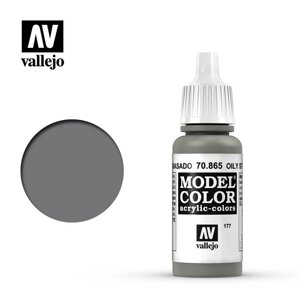 Замаслена сталь. Акрилова фарба для збірних моделей .17 мл. VALLEJO MODEL COLOR 70865