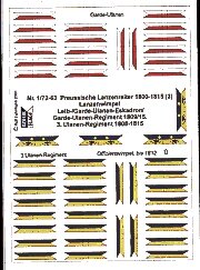 Прапори і штандарти в масштабі 1/72. Preussische Lanzenwimpel 1800-1815 (3). ROFUR-FLAGS 63