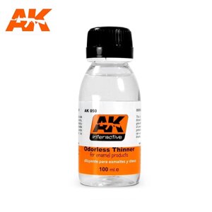 Розріджувач без запаху для емалевих і масляних фарб 100 мл. AK-INTERACTIVE AK-050
