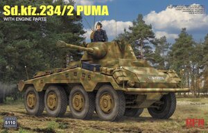 Sd. Kfz. 234/2 "Пума". Збірна пластикова модель. 1/35. RFM RM-5110